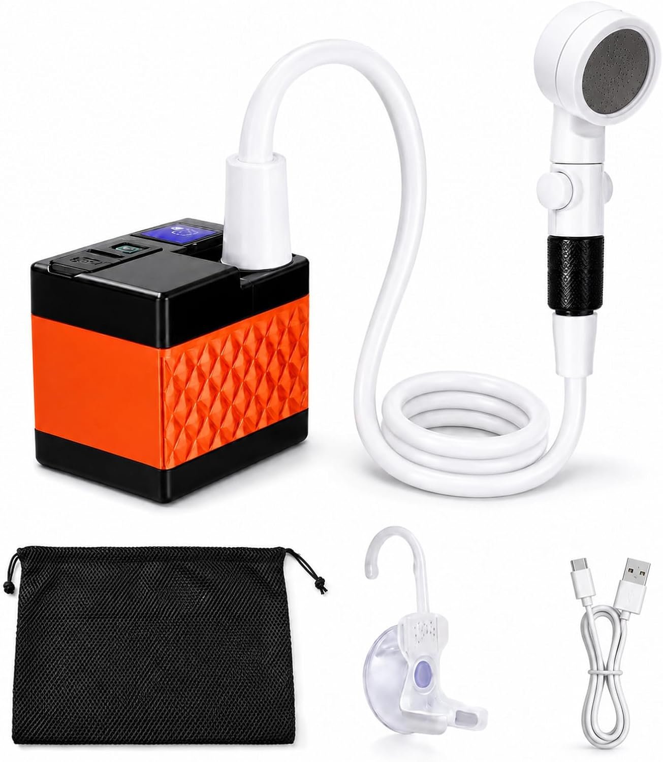 Rechargeable Camping Shower with Portable Water Pump