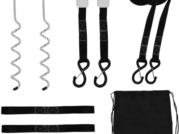 RV Awning Tie Down Kit, Heavy Duty RV Awning Anchor Kit, Campers Awning Anchors Accessories