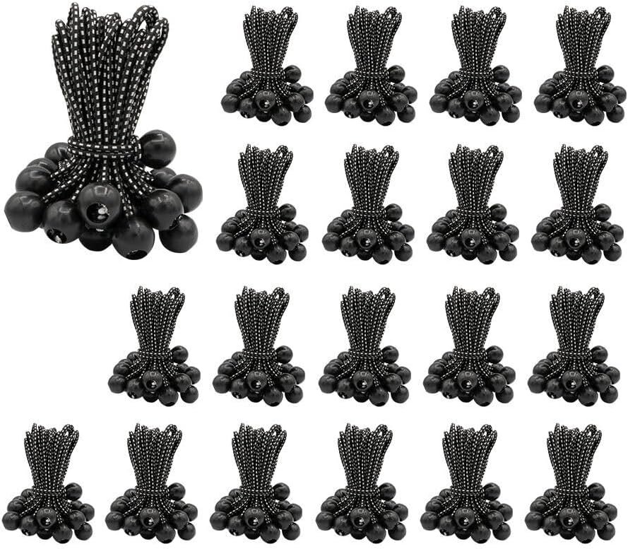 Replacement for/Fits 500 Pcs 11' Ball Bungee Loop Cords for Tarp Tie Down for Canopy, Camping, Cargo